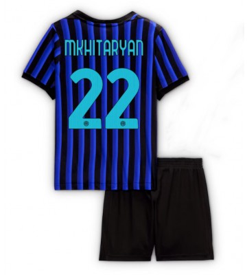 Inter Milan Henrikh Mkhitaryan #22 Hemmakläder Barn 2025-26 Kortärmad (+ Korta byxor)